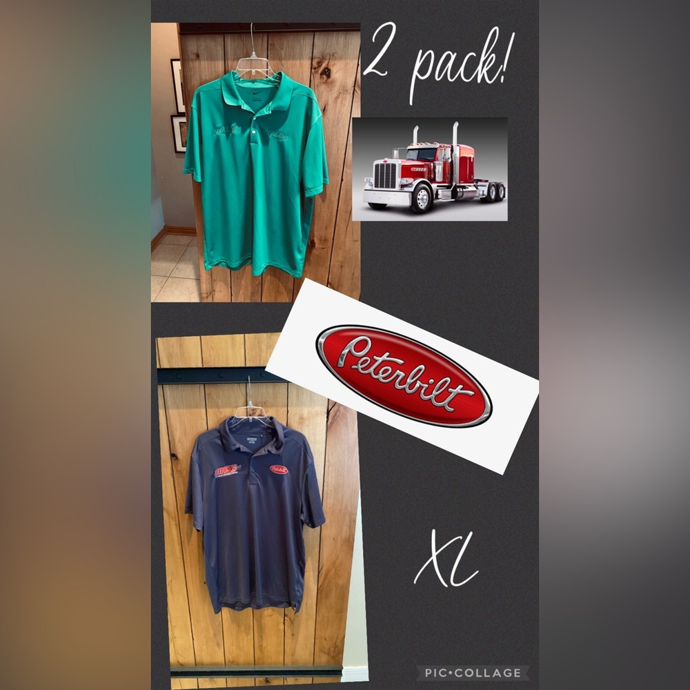 Two pack Peterbilt dealership shirts!